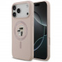 Karl Lagerfeld Silicone Karl&Choupette Ring MagSafe -suojakotelo Apple iPhone 18 Pro Max / 17 Pro Max -puhelimelle, pinkki