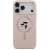 Karl Lagerfeld Silicone Karl&Choupette Ring MagSafe -suojakotelo Apple iPhone 18 Pro Max / 17 Pro Max -puhelimelle, pinkki
