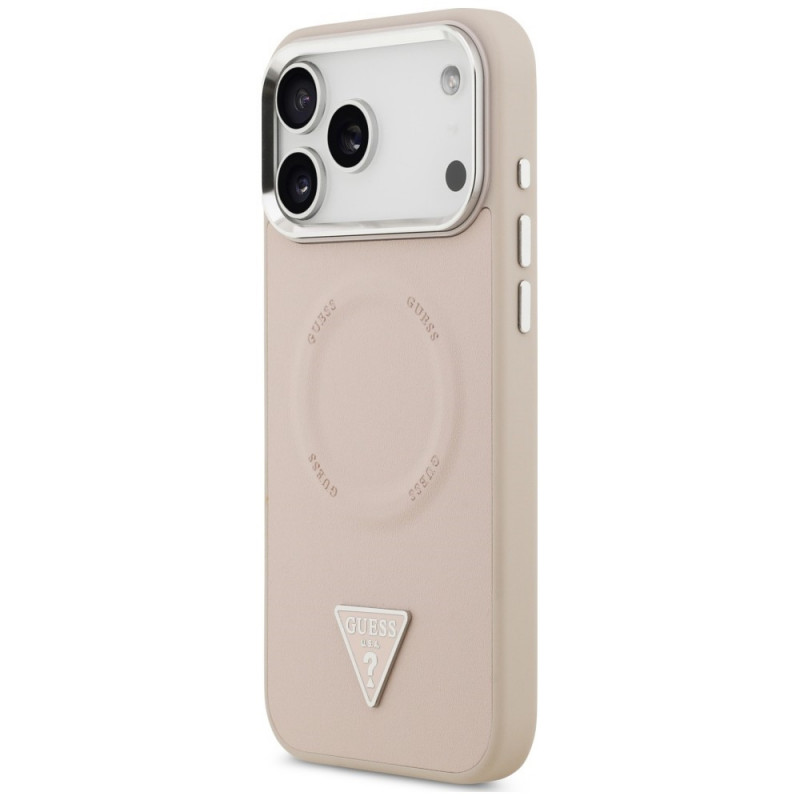 Guess Triangle Logo MagSafe -suojakotelo Apple iPhone 18 Pro Max / 17 Pro Max -puhelimelle, pinkki
