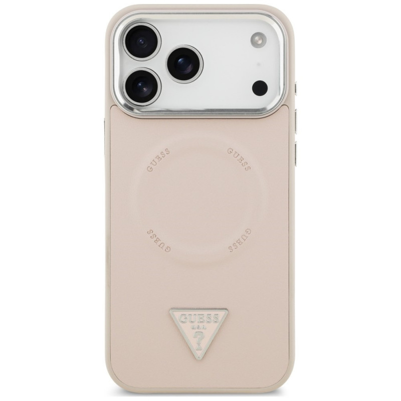 Guess Triangle Logo MagSafe -suojakotelo Apple iPhone 18 Pro Max / 17 Pro Max -puhelimelle, pinkki