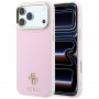 Guess Saffiano Small 4G & Classic Logo MagSafe -suojakotelo Apple iPhone 18 Pro / 17 Pro -puhelimelle, pinkki