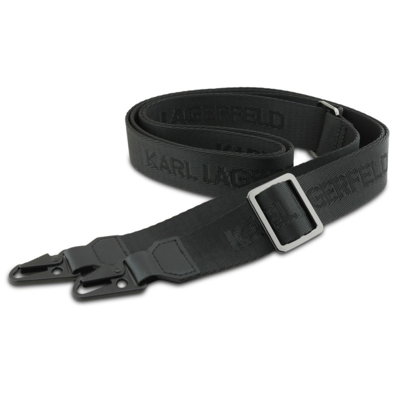 Karl Lagerfeld Saffiano Karl&Choupette Metal Pin CBDY Strap -suojakotelo Apple iPhone 18 Pro Max / 17 Pro Max -puhelimelle, musta