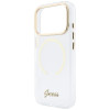 Guess IML Script Metal MagSafe -suojakotelo Apple iPhone 18 Pro Max / 17 Pro Max -puhelimelle, läpinäkyvä