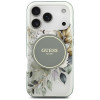 Guess IML Flower & Tonal Circle MagSafe -suojakotelo Apple iPhone 18 Pro Max / 17 Pro Max -puhelimelle, vihreä