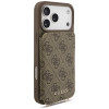 Guess 4G Cardslots & Magnetic Closure Crossbody -kotelo Apple iPhone 18 Pro / 17 Pro -puhelimelle, ruskea