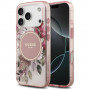Guess IML Flower & Tonal Circle MagSafe -kuori Apple iPhone 18 Pro / 17 Pro -puhelimelle, vaaleanpunainen