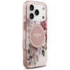 Guess IML Flower & Tonal Circle MagSafe -kuori Apple iPhone 18 Pro / 17 Pro -puhelimelle, vaaleanpunainen