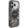 Guess IML Flowers Pearl Strap MagSafe -suojakotelo Apple iPhone 18 Pro / 17 Pro -puhelimelle, musta