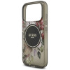 Guess IML Flowers Pearl Strap MagSafe -suojakotelo Apple iPhone 18 Pro / 17 Pro -puhelimelle, musta