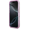 Guess IML Glitter Flowers Triangle MagSafe -suojakotelo Apple iPhone 18 Pro Max / 17 Pro Max -puhelimelle, violetti