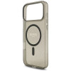 Guess IML Glitter Pearl Strap MagSafe -suojakotelo Apple iPhone 18 Pro / 17 Pro -puhelimelle, musta