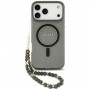 Guess IML Glitter Pearl Strap MagSafe -suojakotelo Apple iPhone 18 Pro Max / 17 Pro Max -puhelimelle, musta