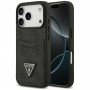Guess 4G Double Card Triangle -suojakotelo Apple iPhone 18 Pro / 17 Pro -puhelimelle, musta