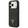 Guess 4G Double Card Triangle -suojakotelo Apple iPhone 18 Pro / 17 Pro -puhelimelle, musta