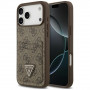 Guess 4G Double Card Triangle -suojakotelo Apple iPhone 18 Pro Max / 17 Pro Max -puhelimelle, ruskea