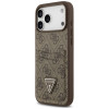 Guess 4G Double Card Triangle -suojakotelo Apple iPhone 18 Pro Max / 17 Pro Max -puhelimelle, ruskea