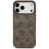 Guess 4G Double Card Triangle -suojakotelo Apple iPhone 18 Pro Max / 17 Pro Max -puhelimelle, ruskea