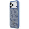 Guess 4G Double Card Triangle -suojakotelo Apple iPhone 18 Pro Max / 17 Pro Max -puhelimelle, sininen