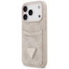Guess 4G Double Card Triangle -suojakotelo Apple iPhone 18 Pro / 17 Pro -puhelimelle, pinkki