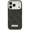 Guess 4G Logo Plate MagSafe -suojakotelo Apple iPhone 18 Pro / 17 Pro -puhelimelle, musta