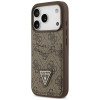 Guess 4G Double Card Triangle -suojakotelo Apple iPhone 18 Pro / 17 Pro -puhelimelle, ruskea