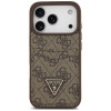 Guess 4G Double Card Triangle -suojakotelo Apple iPhone 18 Pro / 17 Pro -puhelimelle, ruskea