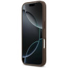 Guess 4G Double Card Triangle -suojakotelo Apple iPhone 18 Pro / 17 Pro -puhelimelle, ruskea