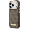 Guess 4G Logo Plate MagSafe -suojakotelo Apple iPhone 18 Pro Max / 17 Pro Max -puhelimelle, ruskea
