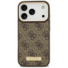 Guess 4G Logo Plate MagSafe -suojakotelo Apple iPhone 18 Pro Max / 17 Pro Max -puhelimelle, ruskea