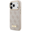 Guess 4G Logo Plate MagSafe -suojakotelo Apple iPhone 18 Pro / 17 Pro -puhelimelle, pinkki