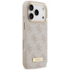Guess 4G Logo Plate MagSafe -suojakotelo Apple iPhone 18 Pro / 17 Pro -puhelimelle, pinkki