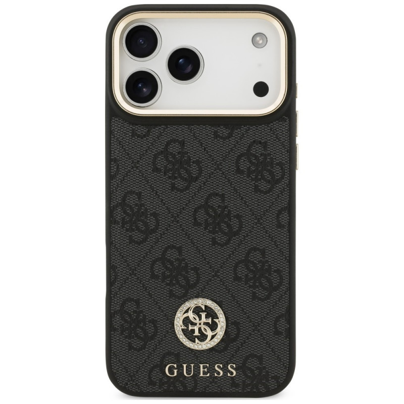 Guess 4G Strass Logo MagSafe -suojakotelo Apple iPhone 18 Pro Max / 17 Pro Max -puhelimelle, musta