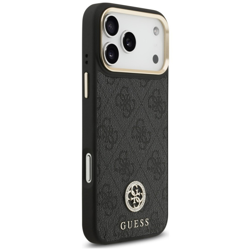 Guess 4G Strass Logo MagSafe -suojakotelo Apple iPhone 18 Pro Max / 17 Pro Max -puhelimelle, musta