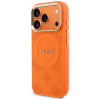 Guess Peony Hot Stamp MagSafe -suojakotelo Apple iPhone 18 Pro Max / 17 Pro Max -puhelimelle, oranssi