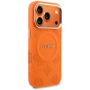 Guess Peony Hot Stamp MagSafe -suojakotelo Apple iPhone 18 Pro Max / 17 Pro Max -puhelimelle, oranssi