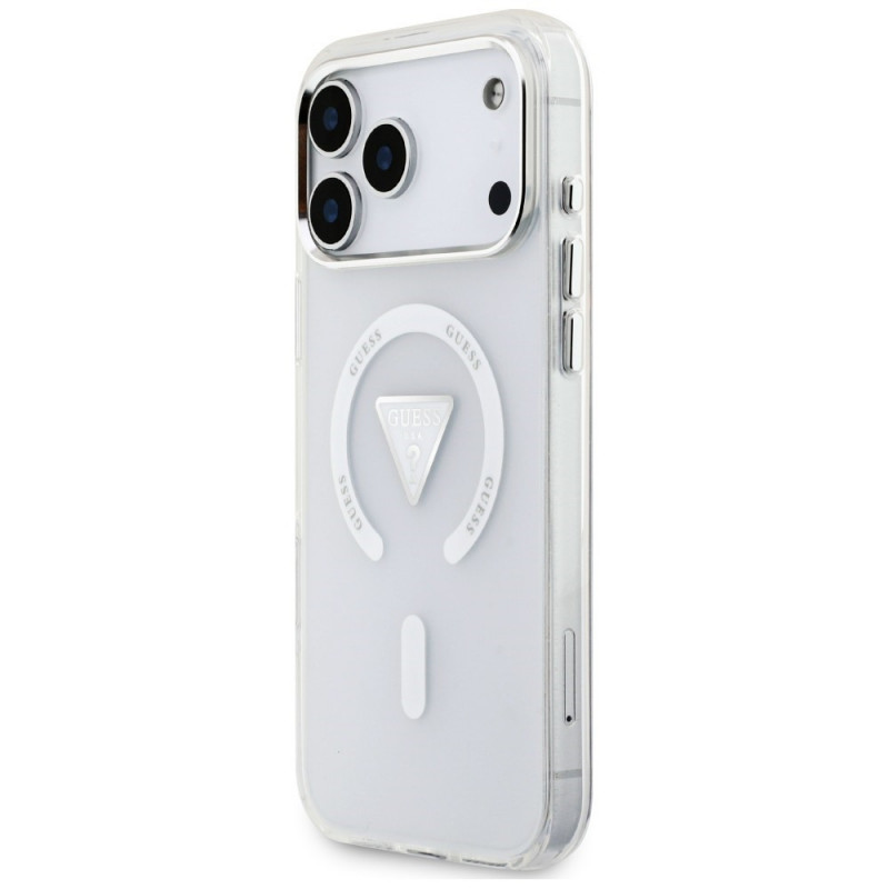 Guess IML Gradient Triangle Logo MagSafe -suojakotelo Apple iPhone 18 Pro Max / 17 Pro Max -puhelimelle, läpinäkyvä