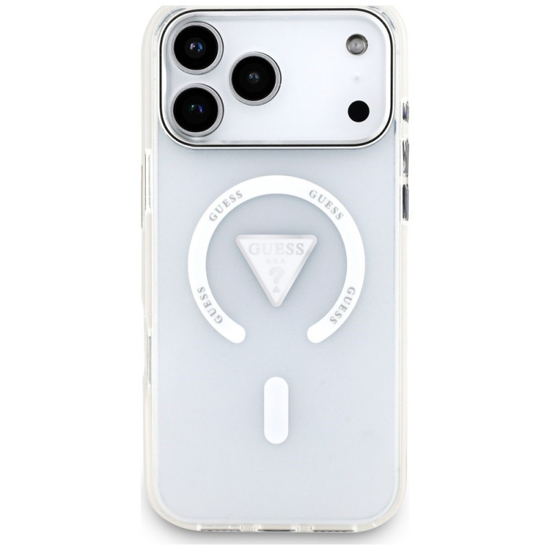 Guess IML Gradient Triangle Logo MagSafe -suojakotelo Apple iPhone 18 Pro Max / 17 Pro Max -puhelimelle, läpinäkyvä