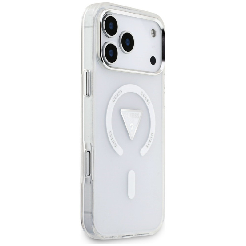 Guess IML Gradient Triangle Logo MagSafe -suojakotelo Apple iPhone 18 Pro Max / 17 Pro Max -puhelimelle, läpinäkyvä