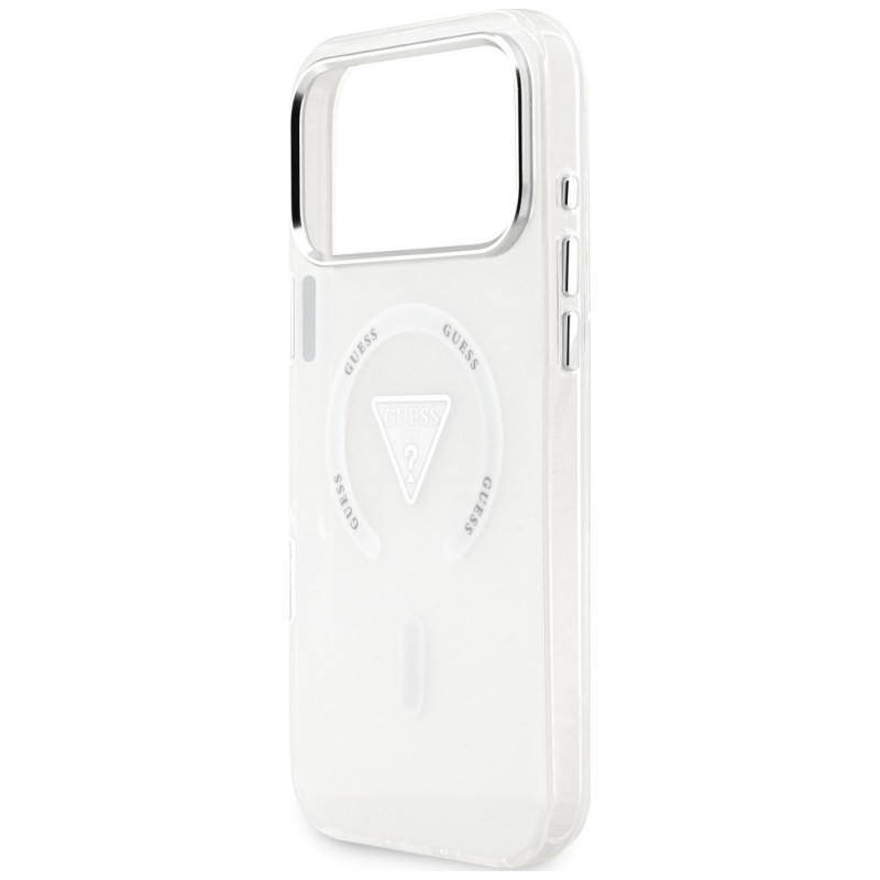 Guess IML Gradient Triangle Logo MagSafe -suojakotelo Apple iPhone 18 Pro Max / 17 Pro Max -puhelimelle, läpinäkyvä