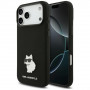 Karl Lagerfeld silikoninen Choupette Metal Pin -suojakotelo Apple iPhone 18 Pro Max / 17 Pro Max -puhelimelle, musta