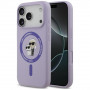 Karl Lagerfeld Silicone Karl&Choupette Ring MagSafe -suojakotelo Apple iPhone 18 Pro / 17 Pro -puhelimelle, violetti
