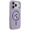Karl Lagerfeld Silicone Karl&Choupette Ring MagSafe -suojakotelo Apple iPhone 18 Pro / 17 Pro -puhelimelle, violetti