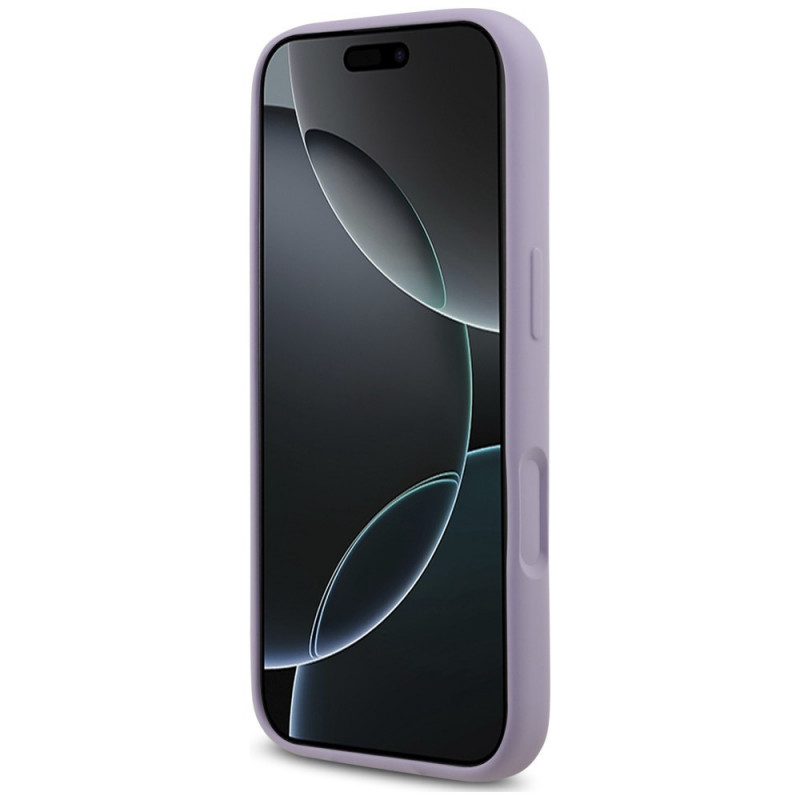 Karl Lagerfeld Silicone Karl&Choupette Ring MagSafe -suojakotelo Apple iPhone 18 Pro / 17 Pro -puhelimelle, violetti