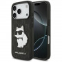 Karl Lagerfeld Saffiano Mono Patch Choupette -kuori Apple iPhone 18 Pro / 17 Pro -puhelimelle, musta