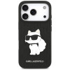 Karl Lagerfeld Saffiano Mono Patch Choupette -kuori Apple iPhone 18 Pro / 17 Pro -puhelimelle, musta