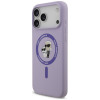 Karl Lagerfeld Silicone Karl&Choupette Ring MagSafe -suojakotelo Apple iPhone 18 Pro Max / iPhone 17 Pro Max -puhelimelle, violetti