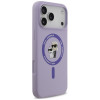 Karl Lagerfeld Silicone Karl&Choupette Ring MagSafe -suojakotelo Apple iPhone 18 Pro Max / iPhone 17 Pro Max -puhelimelle, violetti