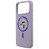Karl Lagerfeld Silicone Karl&Choupette Ring MagSafe -suojakotelo Apple iPhone 18 Pro Max / iPhone 17 Pro Max -puhelimelle, violetti