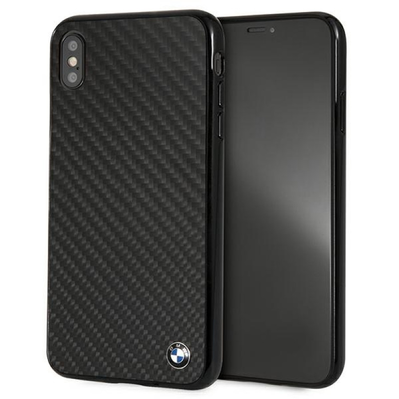 BMW BMHCI65MBC Signature Carbon -kovakotelo Apple iPhone XS Max -puhelimelle, musta