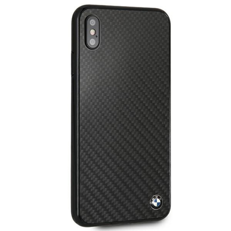 BMW BMHCI65MBC Signature Carbon -kovakotelo Apple iPhone XS Max -puhelimelle, musta